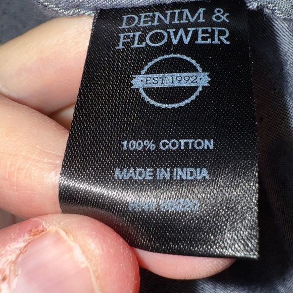 Denim & Flower Slim Fit Printed Cotton Full Sleeve Casual Shirts - Picture 8 of 11